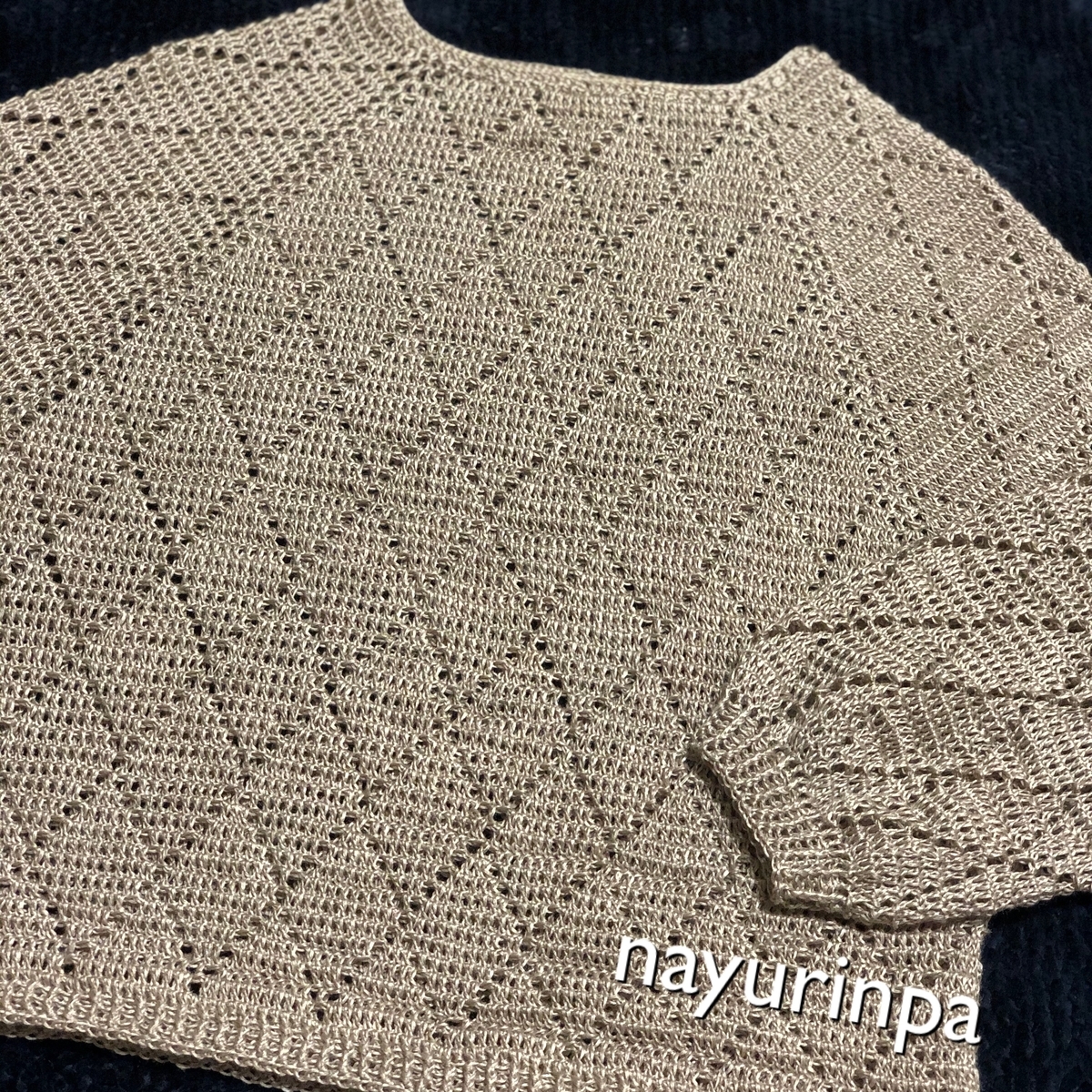 ダイヤ柄のプルオーバー 完成しました 編み編みのブログ