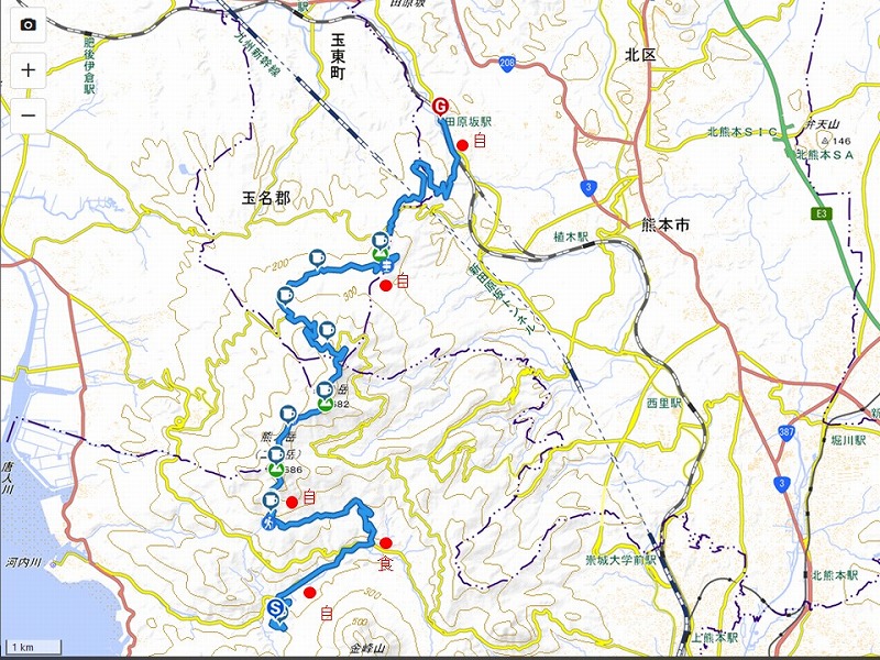 九州自然歩道 41日目 武蔵の悟りの地から西南戦争の激戦地へ 熊本市西区岩戸観音～熊本市北区植木町田原坂 2020年8月10日 - 九州自然 ...