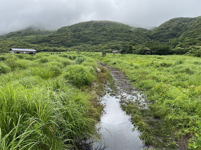 九州自然歩道 113日目 ずぶ濡れ地獄の最後に天使を見た 大分県竹田市久住町法華院温泉山荘~玖珠郡九重町牧ノ戸峠 2021年8月9日 - 九州 ...