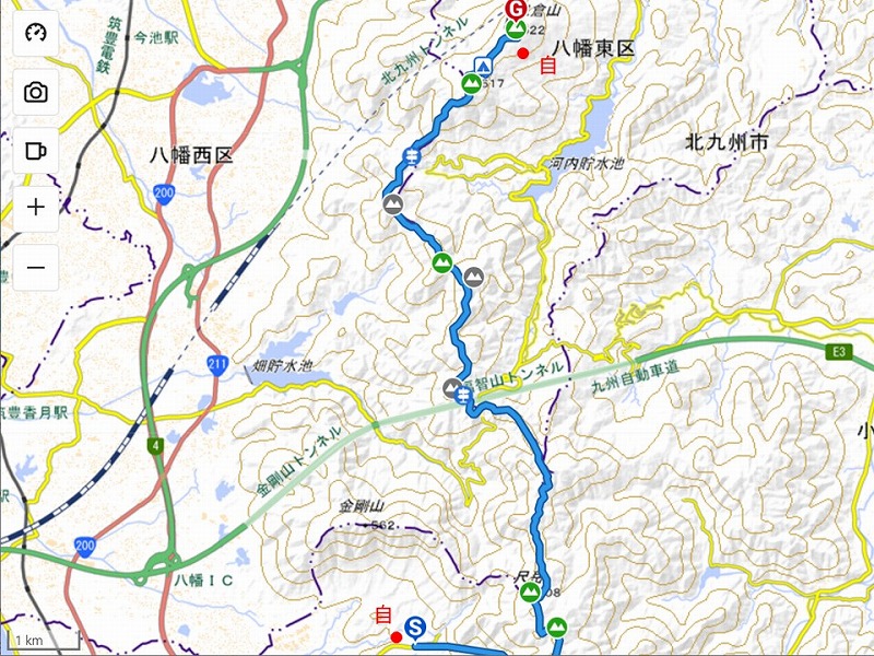 九州自然歩道125日目 とうとう九州自然歩道制覇 福岡県直方市竜王峡～北九州市八幡東区皿倉山 2021年10月9日 - 九州自然歩道を週末に歩き倒す