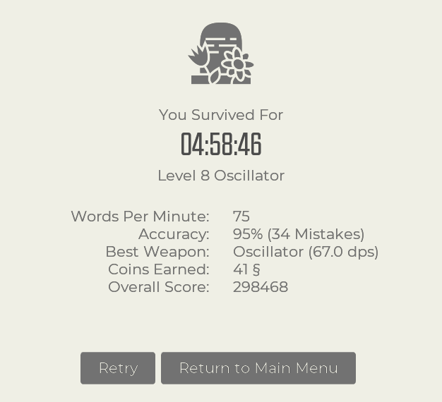 Glyphica Typing Survival,タッチタイプ,ゲーム,steam,