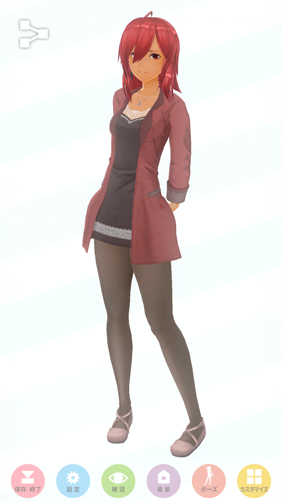 f:id:nd35:20181025163853p:plain 『カスタムキャスト』で作ったイケメンお姉さん