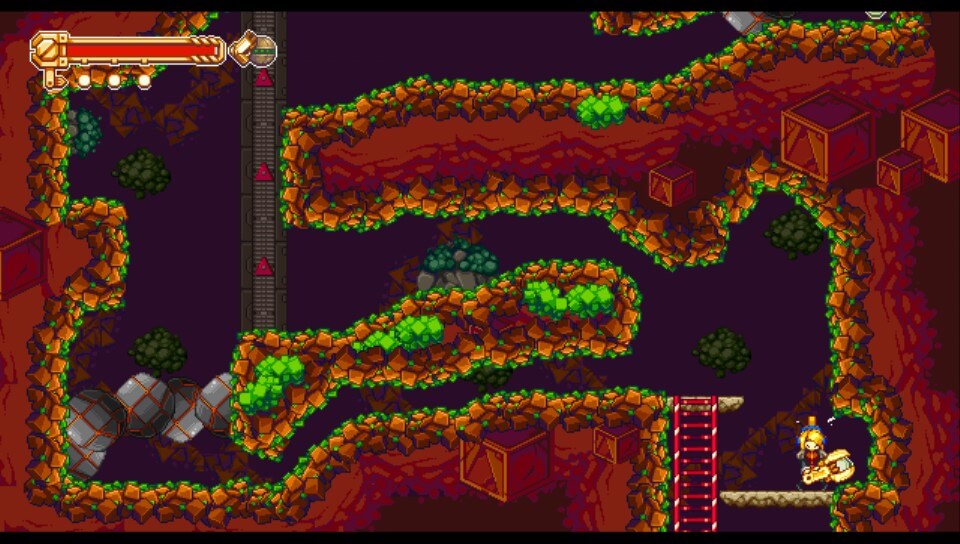 『Iconoclasts（アイコノクラスツ）』のプレイ画面