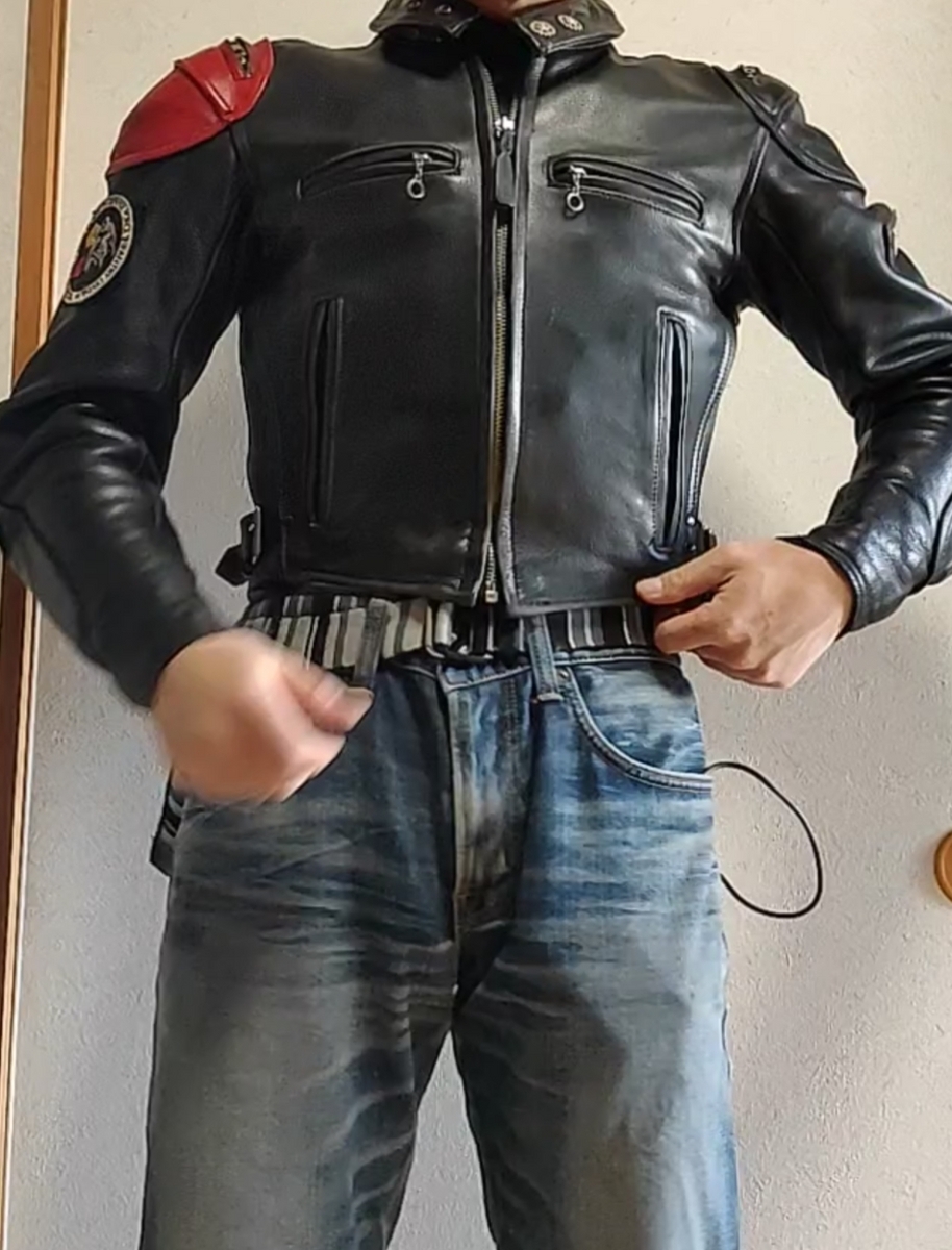 kadoya BLACK STAR バイクウェアについて お気に入り革ジャン - 雨