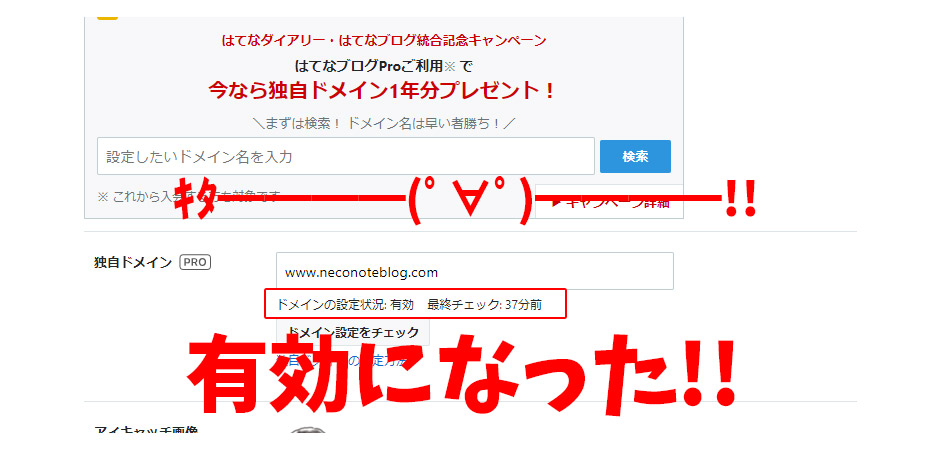 独自ドメイン設定