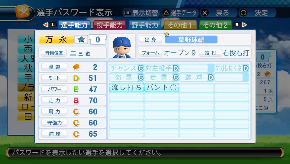 1998年横浜ベイスターズ 万永貴司(パワプロ2016パスワード) - 一球入魂’s diary