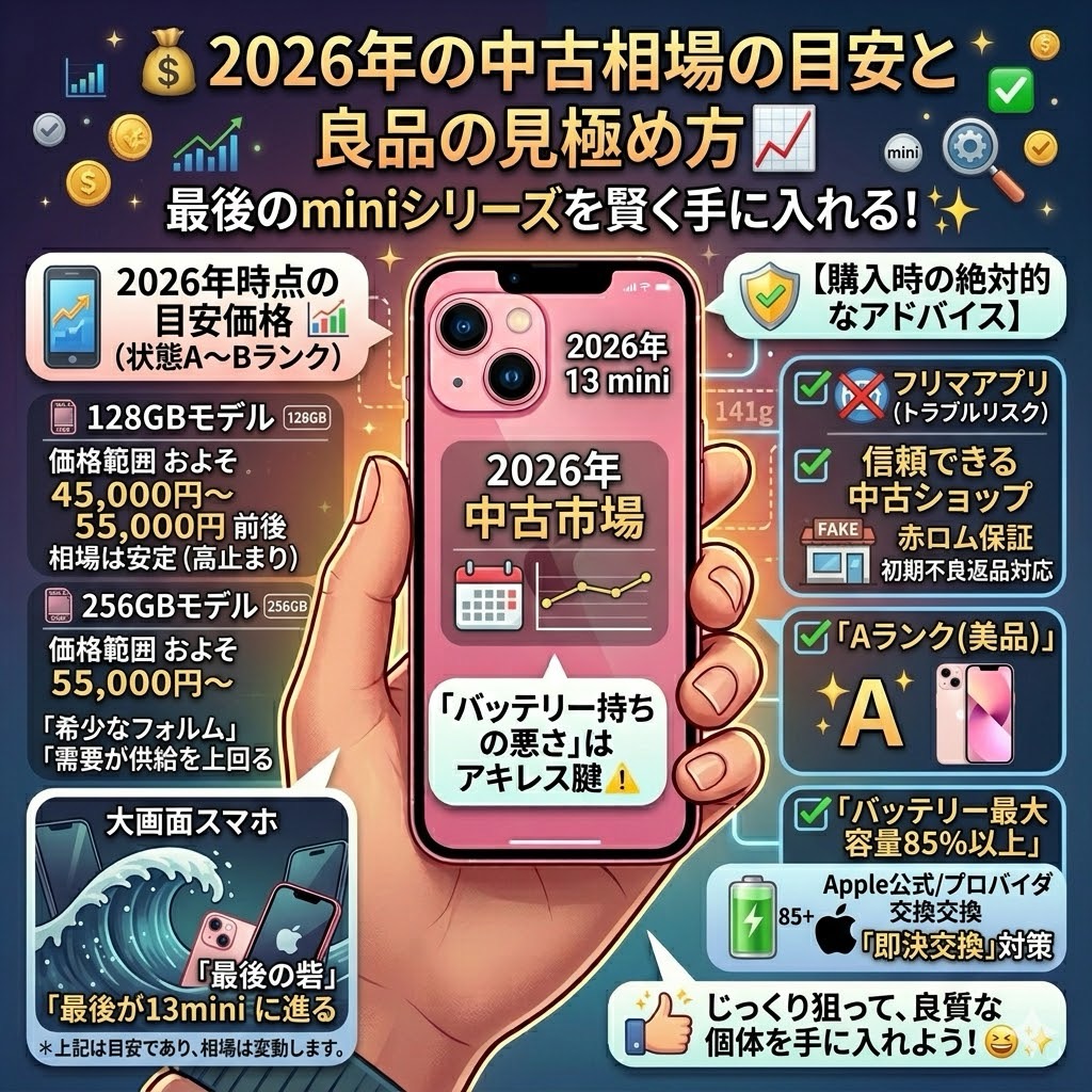iPhone 13mini 取引先決定しました 📱📱✨【2026年最新】iPhone 13 miniはまだ使える？ iOS 26対応！小型