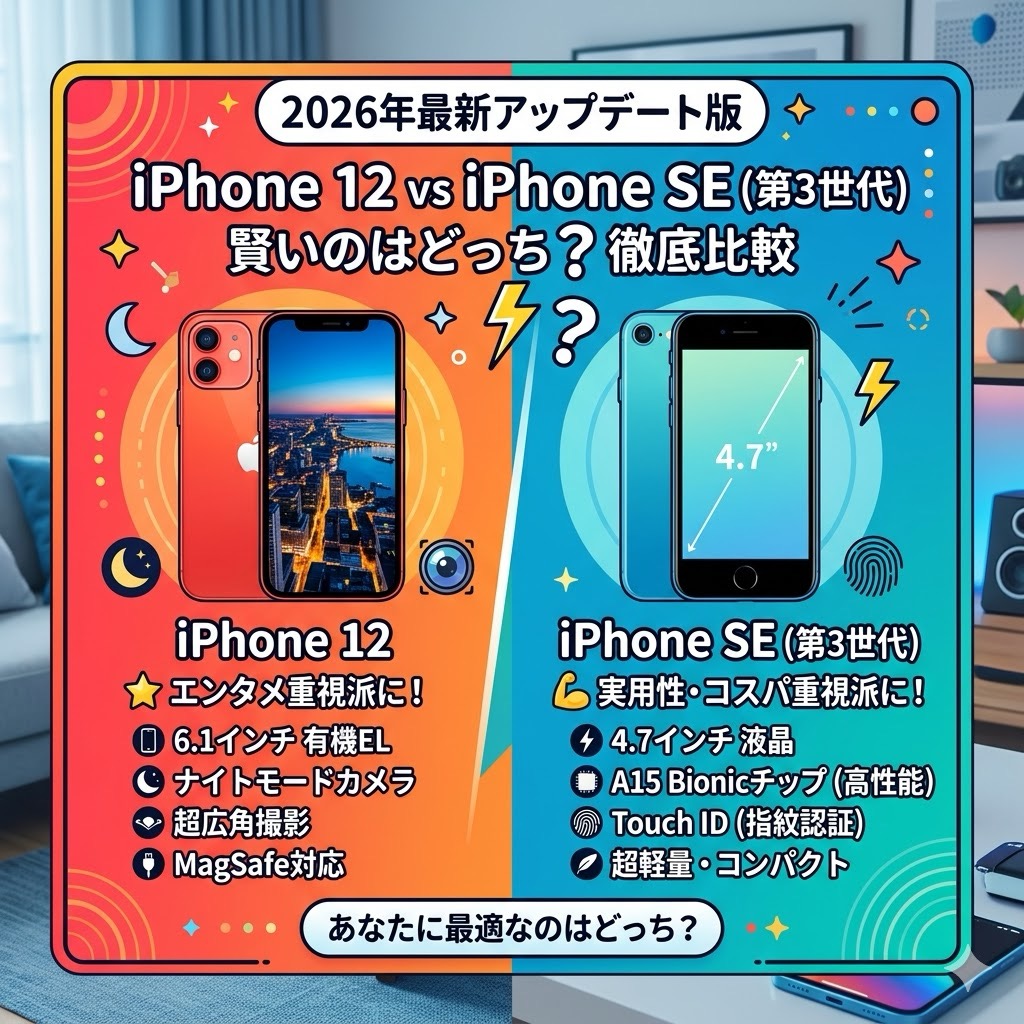 選ぶべきはどっち？iPhone 12 vs iPhone SE - アウトドアライフ
