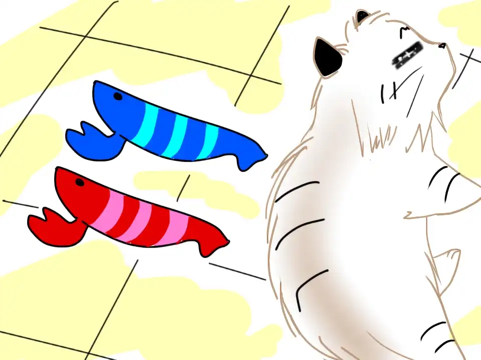 けりぐるみをきれいに並べて寝るゆきち