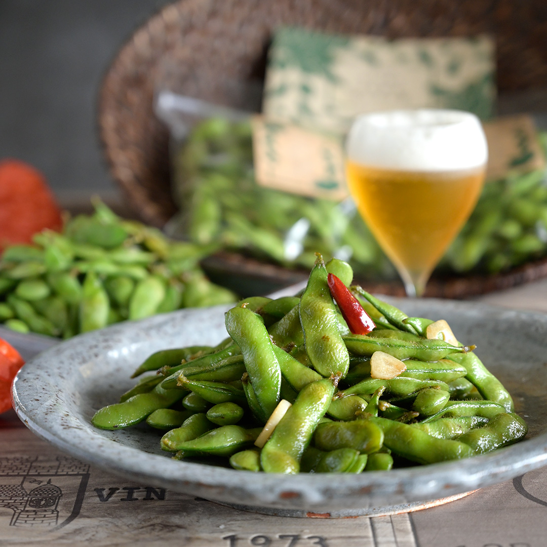 山形県産 治五左衛門 つるおかぼんちゃ豆」ドリンク＆フード