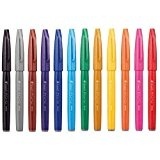 ぺんてる 筆タッチサインペン 12色セット ぺんてる 筆タッチサインペン 12色セット
