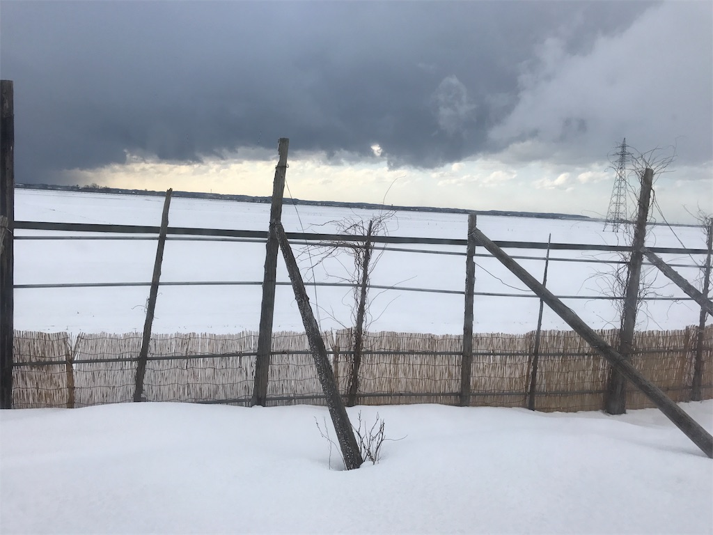 どこまでも続く雪の地平線。