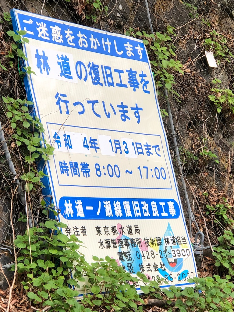 通行止の看板