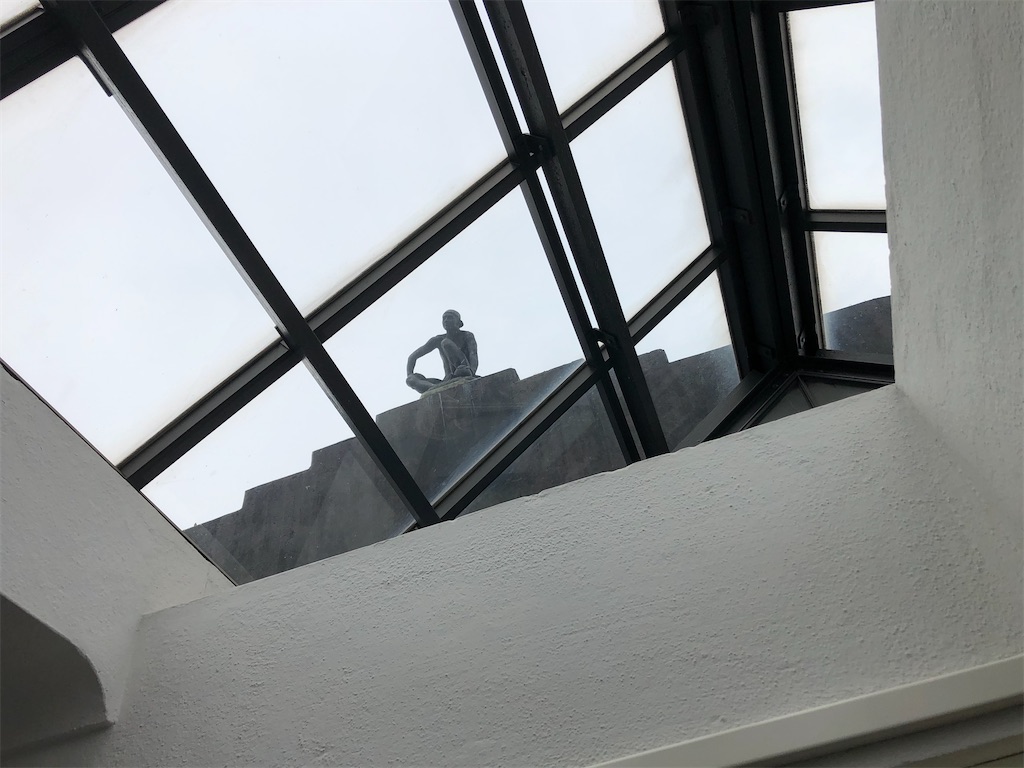 ふんだんに光を取り込むためのガラス屋根。