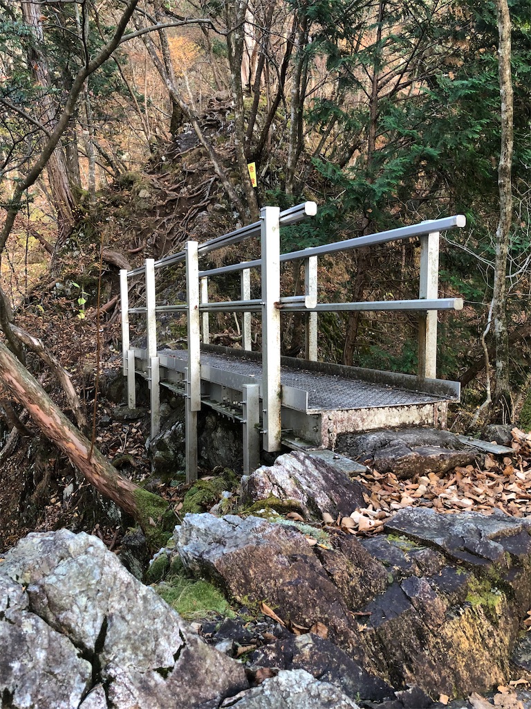 いきなり岩のてっぺんにハシゴが・・・