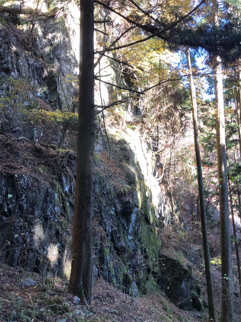 急峻な谷間を下ります