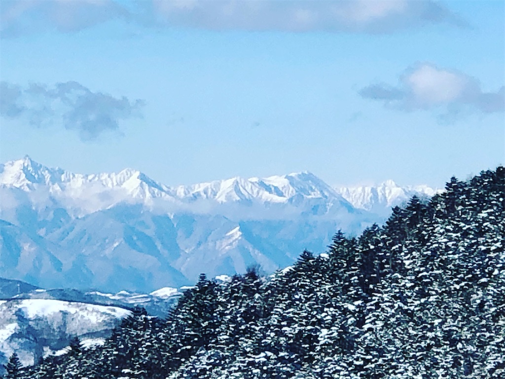 北アルプスの山々