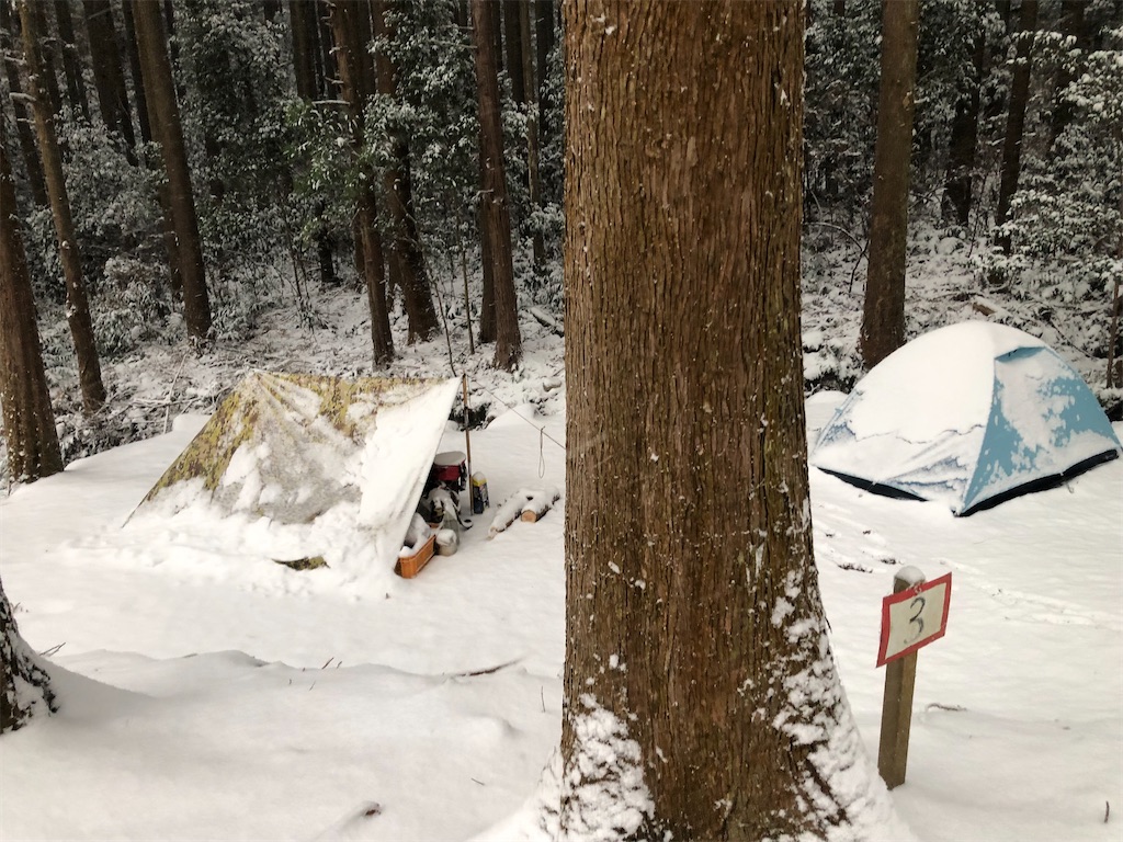 雪中キャンプ