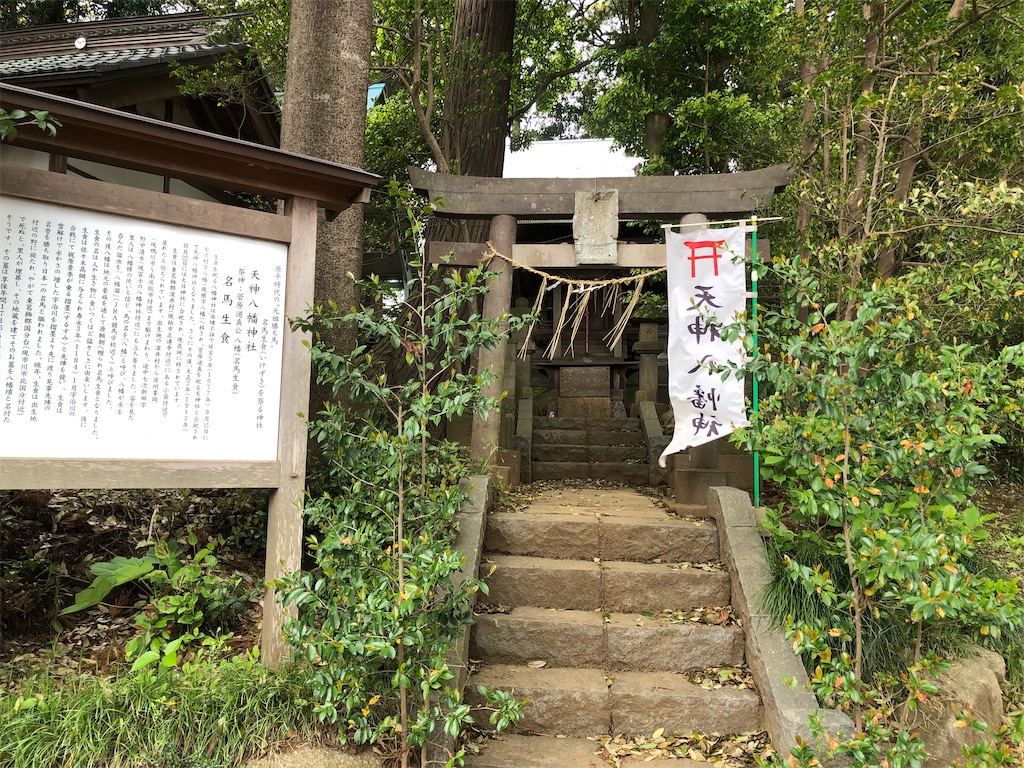 名馬生食を祀った天神八幡神社