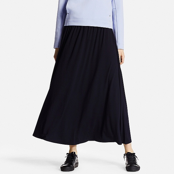 爆買いしたくなる UNIQLO/WOMEN マキシスカートNAVY - nekotany買い物日記 その他