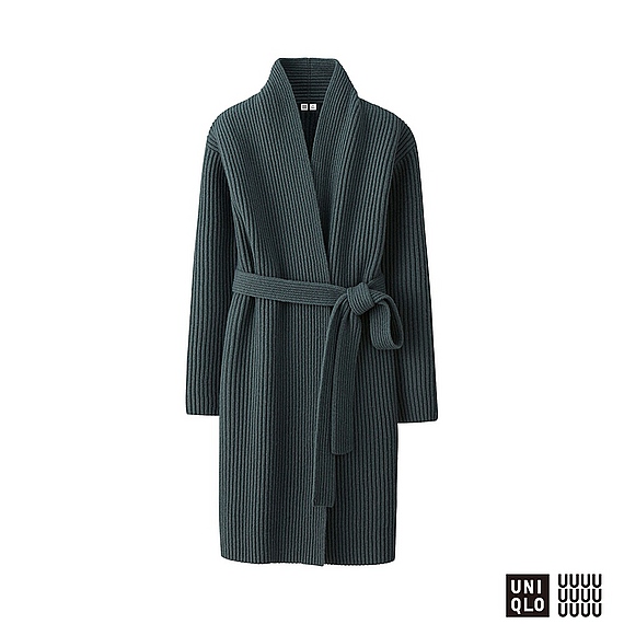 【新品・一部店舗限定】ユニクロ　ユー　ラムロングカーディガン　Lサイズ(ブルー) 新品・一部店舗限定】ユニクロ ユー ラムロングカーディガン Lサイズ