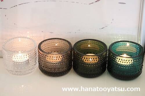 カステヘルミ　キャンドルホルダー3個セット　モスグリーン　パイングリーン　グレー カステヘルミ キャンドルホルダー3個セット モスグリーン パイン