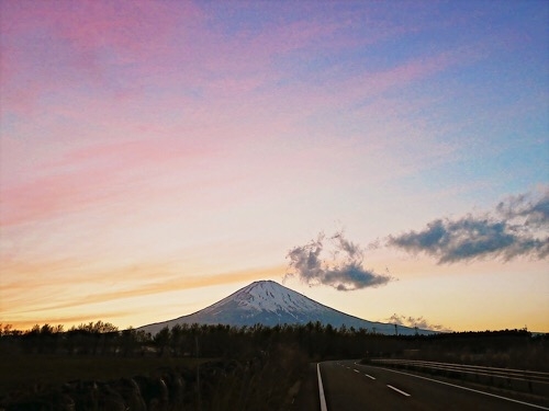 富士山の夕焼け