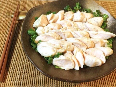 (番外編)山椒塩麹の絶品90分ささみ鶏ハム(糖質3.1g) (番外編)山椒塩麹の絶品90分ささみ鶏ハム(糖質3.1g)