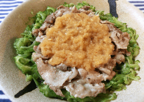 いざ満腹。ゴーヤと豚肉のおろしチリポン(糖質11.5g) いざ満腹。ゴーヤと豚肉のおろしチリポン(糖質11.5g)