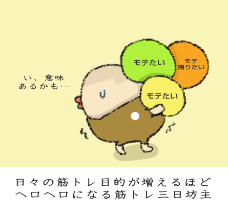 様々な目標によりヘロヘロになる筋トレ三日坊主 様々な目標によりヘロヘロになる筋トレ三日坊主
