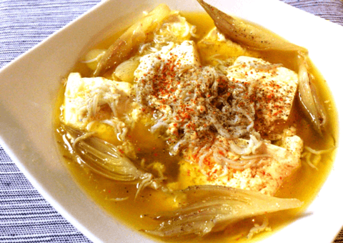 お豆腐しらすの香味山椒アヒージョ(糖質5.1g) お豆腐しらすの香味山椒アヒージョ(糖質5.1g)