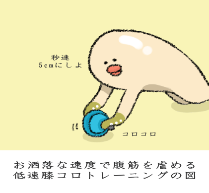 反動を使わないよう低速でコロコロする 反動を使わないよう低速でコロコロする