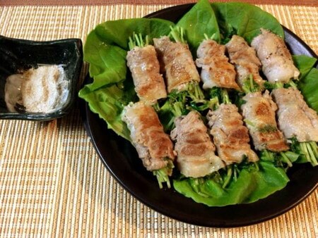 香り上る豚バラチーズ豆苗の大蒜クミン塩(糖質1.7g) 香り上る豚バラチーズ豆苗の大蒜クミン塩(糖質1.7g)