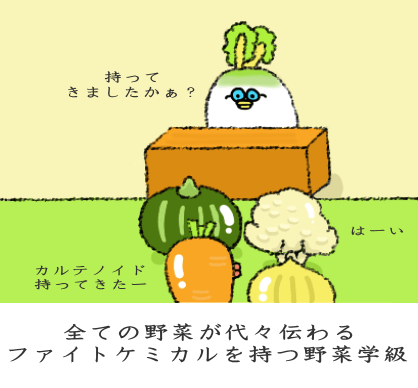 全ての野菜が代々伝わるファイトケミカルを持つ野菜学級