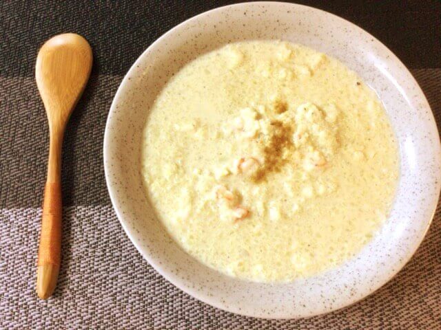海老カリフラワーの豆乳クミンバターポタージュ(糖質7.9g) 海老カリフラワーの豆乳クミンバターポタージュ(糖質7.9g)