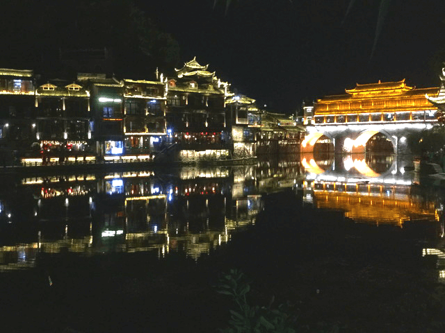 中国湖南省鳳凰の夜景