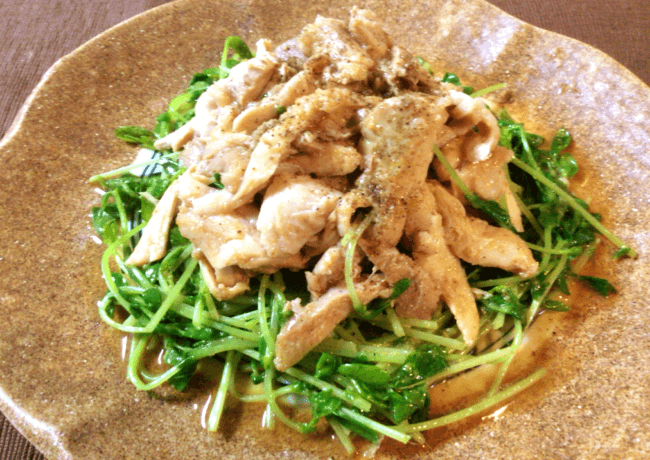 辛味なし四川風豆苗棒棒鶏(糖質6.7g)