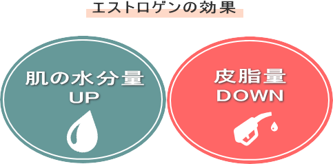 肌の水分量UP+皮脂量DOWN