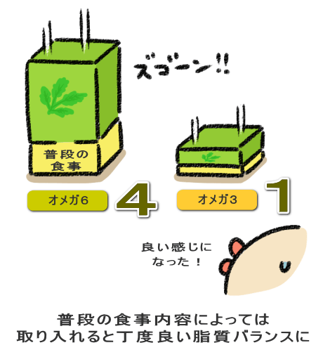 普段の食事内容によっては 取り入れると丁度良い脂質バランスに