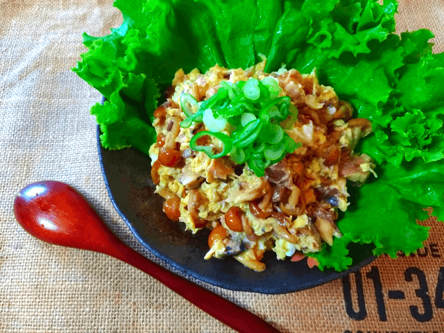 爆速朝ご飯なら3分美味しい鯖エッグ(糖質2.2g)