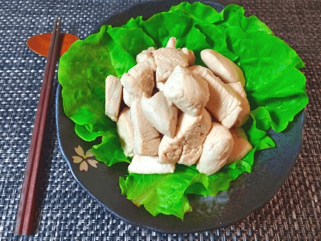 塩と醤油の最簡単な柔らか鶏むね塩チキン(糖質0.3g)