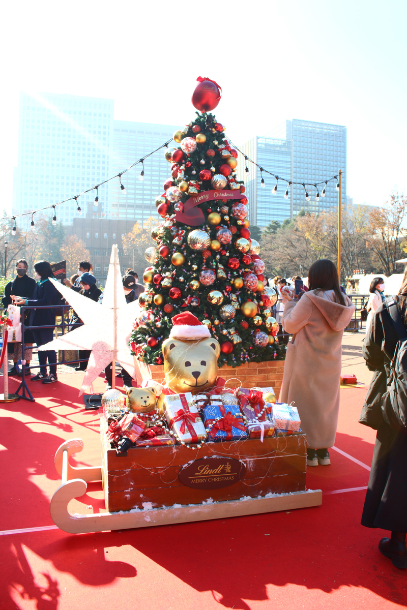 日比谷公園 東京クリスマスマーケット リンツチョコレートのインスタ映えしそうなフォトスポット