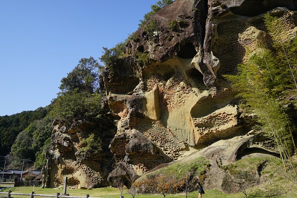 高池の虫喰岩