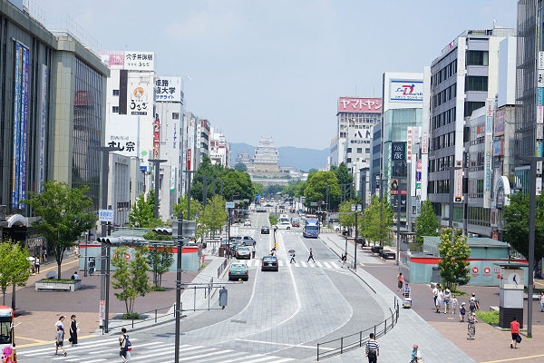 姫路駅からの姫路城