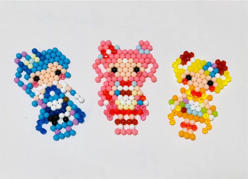 デリシャスパーティ プリキュア アクアビーズで作ったよ キュアヤムヤム 新米保育士のほのぼの子育て日記