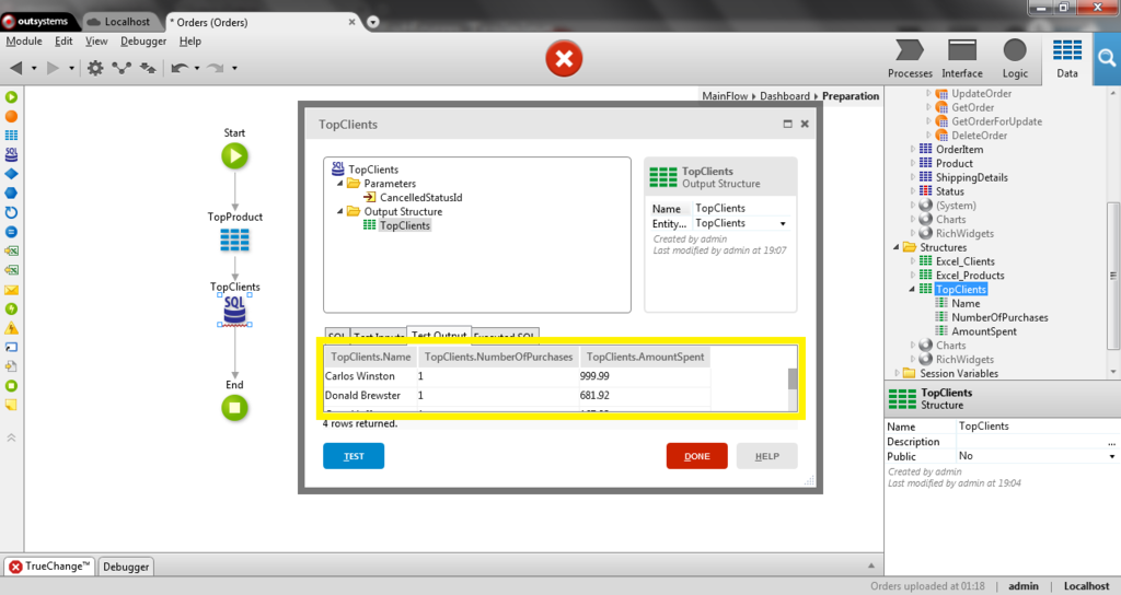 OutSystems PlatformでSQL文を使用する（基礎トレ1.8）後編 - OutSystemsエンジニアの猛勉強ブログ
