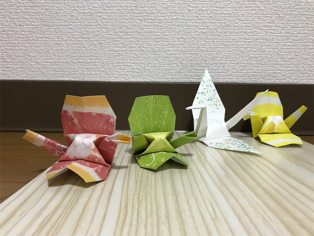 ダイソー折鶴コレクション第1弾 ねりガラ子ノート