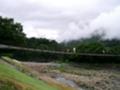 飛騨・白川郷　朝靄が立つ風景