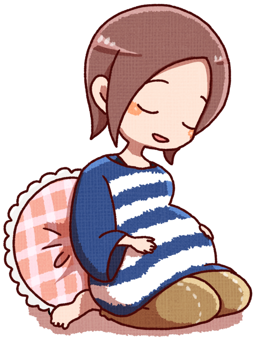 生まれる予定の赤ちゃんを想う妊婦さん