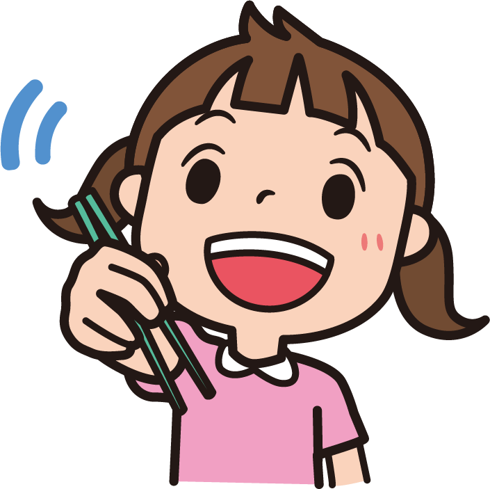 箸を上手に使う子供